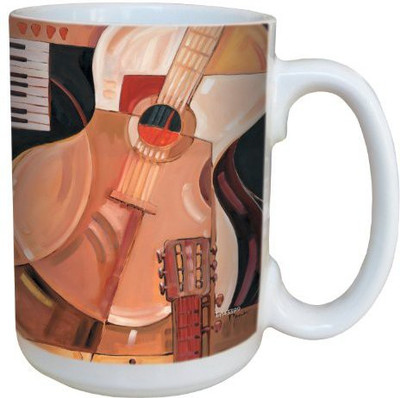 

Tree-Free Greetings Greetings lm43399 Cool Abstract Guitar by Paul Brent Ceramic with Full-Sized Handle, 15-Ounce Ceramic Mug(60 ml), Multicolor