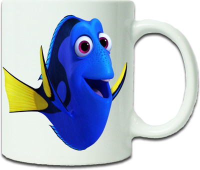 

Maison N Mode Fish Coffee Ceramic Mug(330 ml), Multicolor