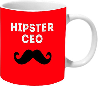 

Mooch Wale Hipster Ceo Red Ceramic Mug(325 ml), Multicolor