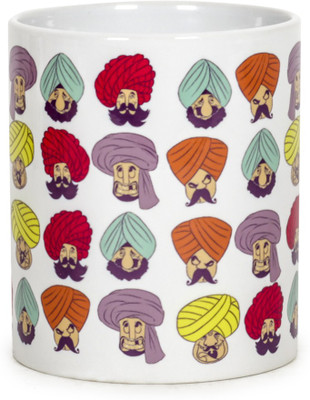 

Chumbak Turbans Of India Ceramic Mug(300 ml), Multicolor