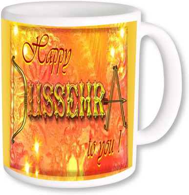 

PhotogiftsIndia Happy Dussehra To You Ceramic Mug(325 ml), Multicolor
