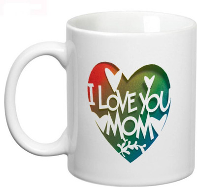 

ME&YOU Gift for Mom/Mummy/Mum;I love you Maa printed Ceramic Mug(325 ml), Multicolor