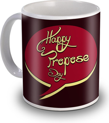 

SKY TRENDS Happy Propose Day With Quot's Gifts For Valentine's Ceramic Mug(350 ml), White