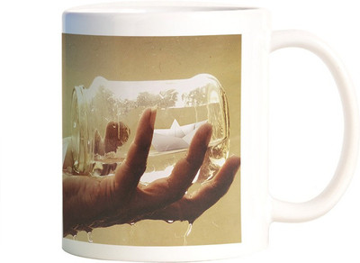 

Rangeele Inkers Paper Boats Ceramic Mug(300 ml), Multicolor