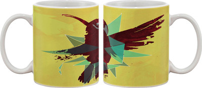 

Artifa Bird Drawing Porcelain, Ceramic Mug(350 ml), Multicolor