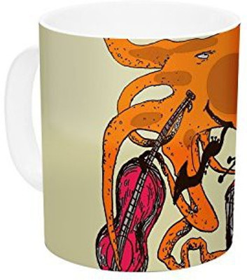 

Kess InHouse InHouse Marianna Tankelevich Playful Octopus Ceramic Coffee, 11 oz, Multicolor Ceramic Mug(60 ml)