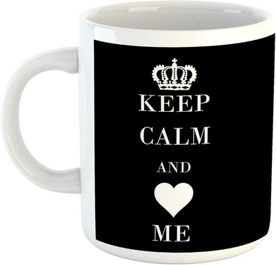 

Deeher Gifts Keep calm and love me design3 Ceramic Mug(330 ml), Black;white