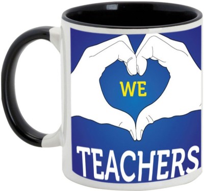 

AllUPrints We Love Teachers Ceramic Mug(325 ml), Black