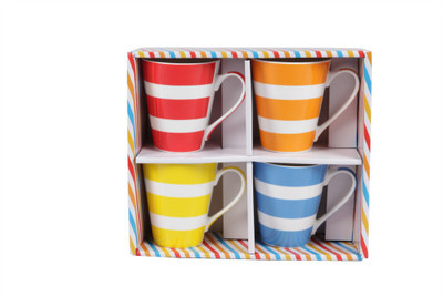 

Sivica M809 Ceramic Mug(400 ml, Pack of 4), White
