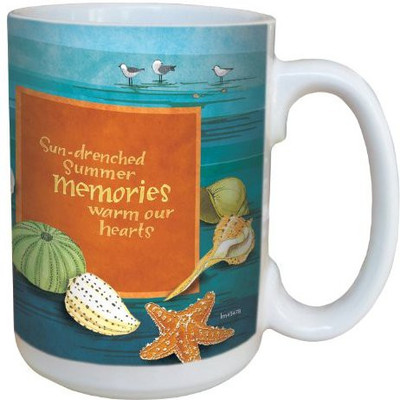 

Tree-Free Greetings Greetings lm43478 Coastal Sun Drenched Shells by Robin Pickens Ceramic with Full-Sized Handle, 15-Ounce Ceramic Mug(60 ml), Multicolor