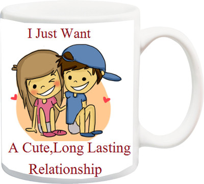 

ME&YOU Gift for Husband/Wife/Boyfriend/Girlfriend;Couple On Valentine's Day And Anniversaryi just want a cute long lasting relationship Printed Ceramic Mug(325 ml), Multicolor