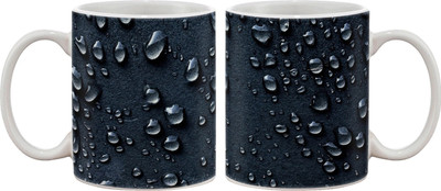 

Artifa Water Droplets Texture Porcelain, Ceramic Mug(350 ml), Multicolor