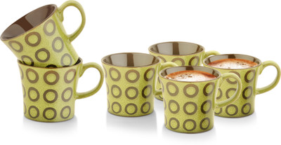 

Dorren Crook RMR 6CM 65 Ceramic Mug(Pack of 6), Green