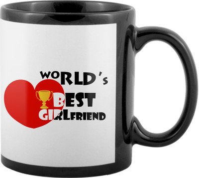 

SKY TRENDS World's Best Gifts For Valentine Girlfriend Boyfriend Friend Husband Wife Anniversary & Birthday Design Code 129 Ceramic Mug(325 ml), Black
