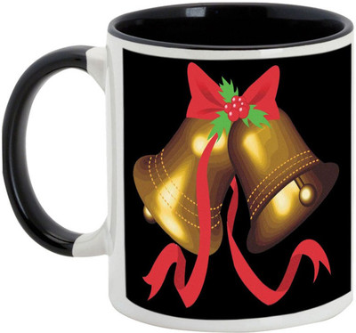 

AllUPrints Magical Christmas Ceramic Mug(325 ml), Black