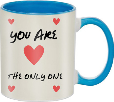 

SKY TRENDS Great Romantic Love Best Gifts For Valentine Day For Girlfriend Boyfriend Fiance Wife Husband, Anniversary,Christmas, Design 107 Ceramic Mug(325 ml), Blue