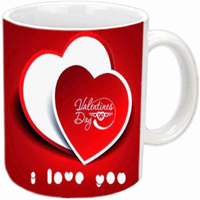 

Raj Laxmi I love you valentine white Ceramic Mug(377 ml)