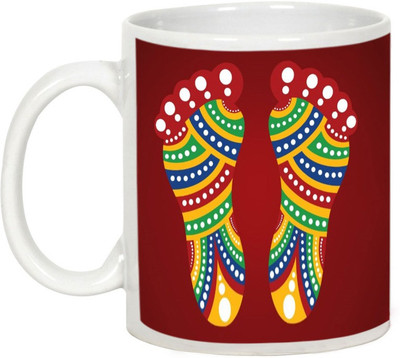 

AllUPrints Gifts For Diwali - A Warm Wish On Deepawali Ceramic Mug(325 ml), White