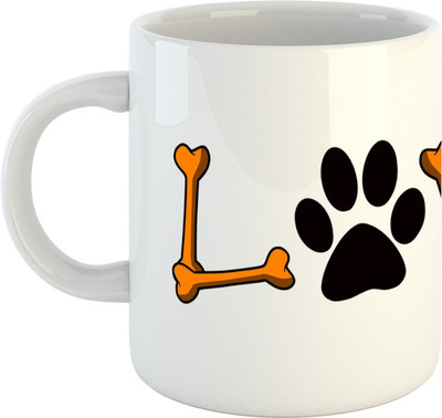 

HuppmeGit Pet Love White Ceramic Mug(350 ml)