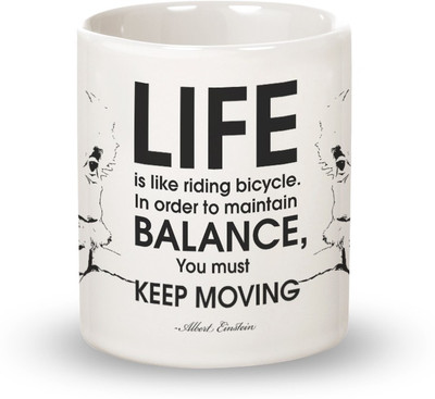 

Posterboy Keep moving - Albert Einstein Ceramic Mug(350 ml), Multicolor