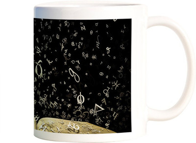 

Rangeele Inkers Flying Mathematics Ceramic Mug(300 ml), Multicolor