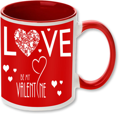 

Heyworlds love be my valentine day gifts 02344 Ceramic Mug(325 ml), Multicolor