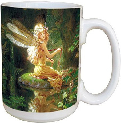 

Tree-Free Greetings Greetings 45497 Kinuko Y. Craft Faery Reflection Ceramic with Full-Sized Handle, 15-Ounce Ceramic Mug(60 ml), Multicolor