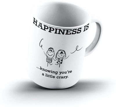 

Ucard Happiness Is2410 Bone China, Ceramic, Porcelain Mug(325 ml)