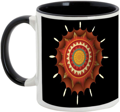 

AllUPrints Gifts For Deepawali - Happy Diwali Lights Design 11 Ceramic Mug(325 ml), Black