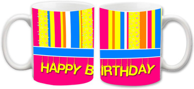 

Empression Happy Birthday WHTA45 Ceramic Mug(325 ml), Multicolor