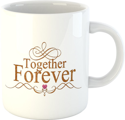 

Deeher Gifts Together Forever Ceramic Mug(350 ml), Multicolor