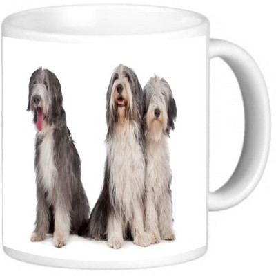 

Rikki Knight LLC Knight Ceramic Coffee, Bearded Collie Dogs Design Ceramic Mug(60 ml), Multicolor