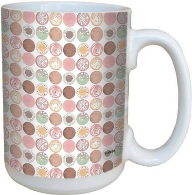 

Tree-Free Greetings Greetings lm43688 Delicate Watercolor Badges by Shell Rummel Ceramic with Full-Sized Handle, 15-Ounce, Multicolored Ceramic Mug(60 ml), Multicolor