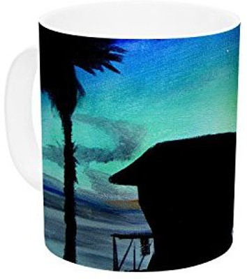 

Kess InHouse InHouse Theresa Giolzetti Carlsbad State Beach Ceramic Coffee, 11 oz, Multicolor Ceramic Mug(60 ml)