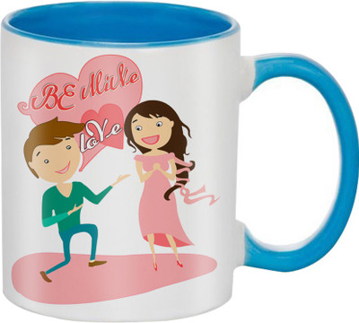 

SKY TRENDS Beautiful Special and Best Happy Valentine Gifts for Boyfriend Girlfriend Fiance Wife Husband Friends Birthday Anniversary006 Ceramic Mug(325 ml), Blue