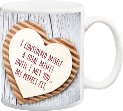 

ME&YOU Gift for happy birthday; printed Bone China Mug(325 ml), Multicolor