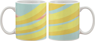 

Artifa Three Yellow Stripes Abstract Porcelain, Ceramic Mug(350 ml), Multicolor