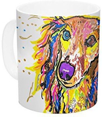 

Kess InHouse InHouse Rebecca Fischer Leela Daschund Ceramic Coffee, 11 oz, Multicolor Ceramic Mug(60 ml)