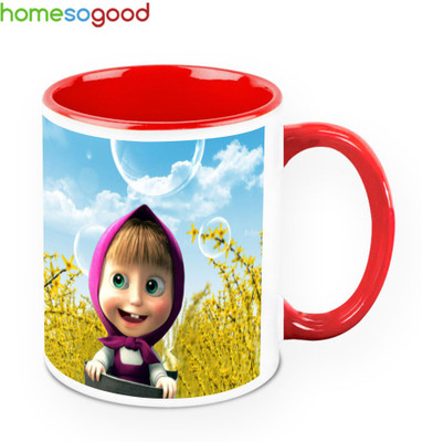 40% OFF on Homesogood Cute Masha On Ceramic Mug(280 ml) 40% OFF on Homesogood Cute Masha On Ceramic Mug(280 ml)