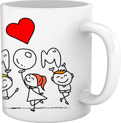

ME&YOU Mother's Day 123 Ceramic Mug(325 ml), Multicolor