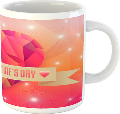 

Deeher Gifts Happy Valentine's Day design2 Ceramic Mug(330 ml), Multicolor