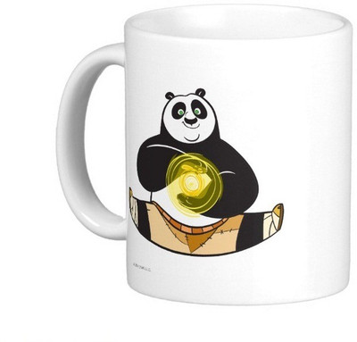 

Exoctic Silver Kung Fu Panda 29 Ceramic Mug(300 ml), Multicolor