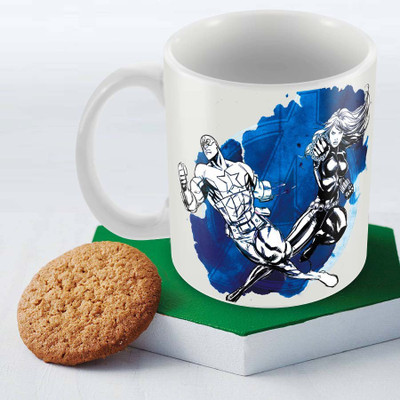 

Posterboy Captain America - Black widow Officially Licensed Ceramic Mug(350 ml), Multicolor