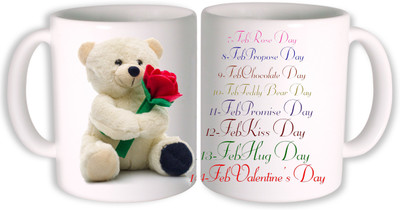 

PhotogiftsIndia Happy Valentine Day 01 Ceramic Mug(325 ml, Pack of 2), Multicolor