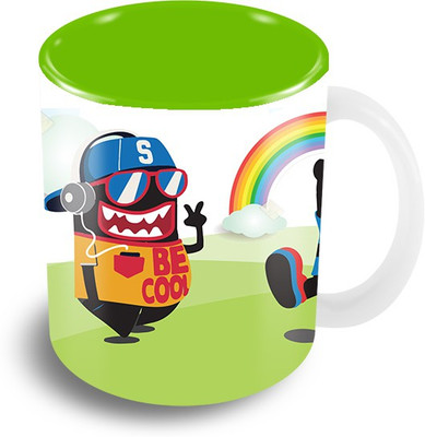 

The Crazy Me Monsters Be Cool Coffee Ceramic Mug(325 ml), Multicolor