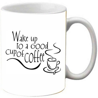 

Maison N Mode Wake Up To A Good Cup Of Coffee Coffee Ceramic Mug(330 ml), Multicolor