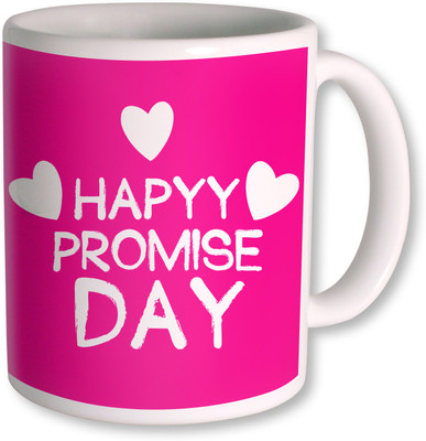 

PhotogiftsIndia Happy Promise Day with White Heart Ceramic Mug(350 ml)