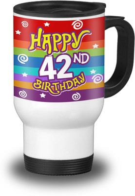 

SKY TRENDS Travel-Mug041 Aluminium Mug(600 ml), White