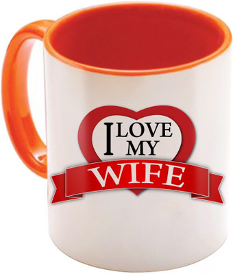 

SKY TRENDS Wonderful & Best Valentine Orange Gift For GirlFriend,Boyfriend,Husband,Wife,Friend Design Cod 150 Ceramic Mug(325 ml)