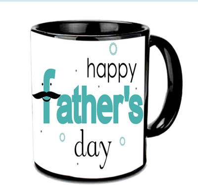 

Raj Laxmi Sweet Design Happy Fathers Day Multicolor Ceramic Mug(3.5 ml), Black